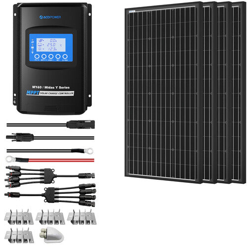 Acopower 200w kit
mono 400w 40A