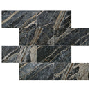 Adriatic Black Exotic Marble Polished Floor and Wall Tile - Large Format - Livfloors Collection