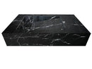 Alexandrette Black Marble Modern Rectangular Sink Wall-mount Bathroom Sink (W)18" (L)30" (H)7"