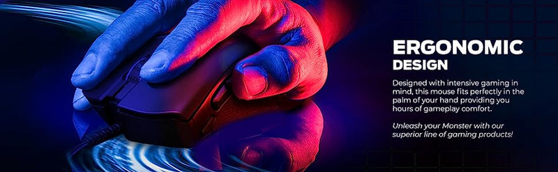 Monster  - Alpha 9.0 RGB Corded Gaming Mouse
