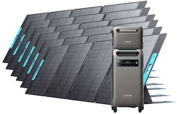 Anker SOLIX F3800 + Expansion Battery + PS400 Solar Panel * 6 (7680Wh in total)