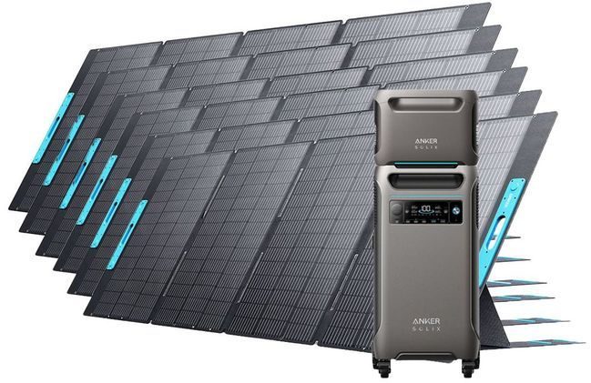 Anker SOLIX F3800 + Batería de expansión + Panel solar PS400 * 6 (7680 Wh en total)