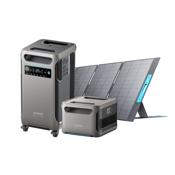 Anker SOLIX F3800 + Expansion Battery + PS400 Solar Panel (7680Wh in total)