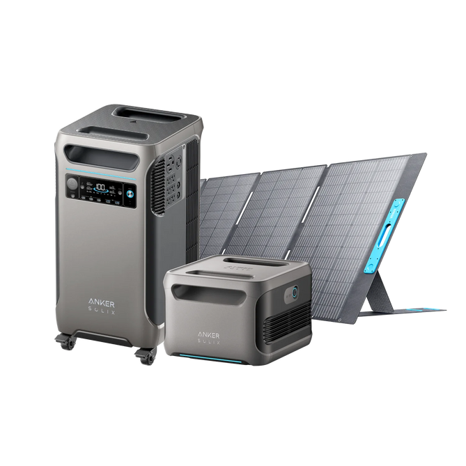 Anker SOLIX F3800 + Expansion Battery + PS400 Solar Panel (7680Wh in total)