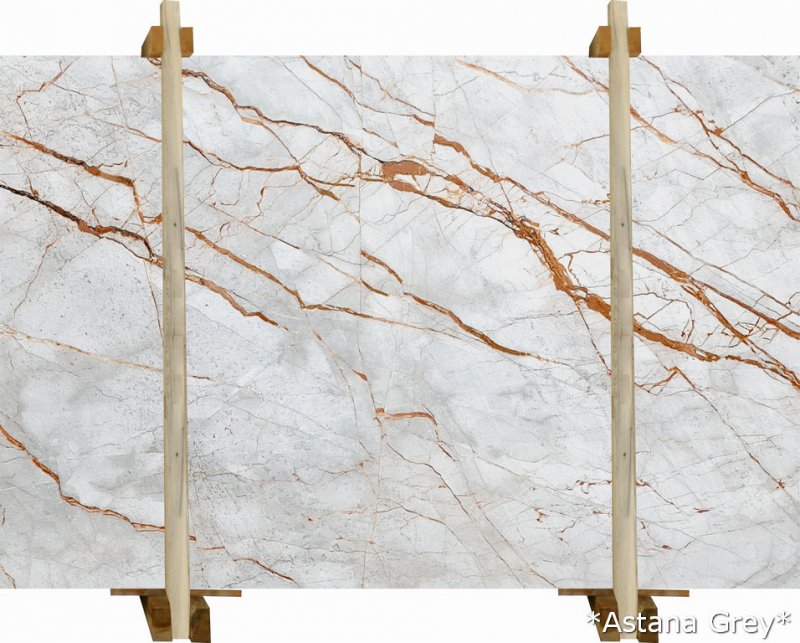 Astana Gray Marble Slabs Polished - Full Truckload