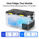 BougeRV New CRS 79 Quart 12V Dual Zone Car Fridge Freezer