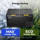 BougeRV New CRS 79 Quart 12V Dual Zone Car Fridge Freezer