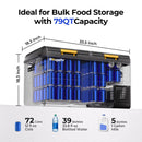 BougeRV New CRS 79 Quart 12V Dual Zone Car Fridge Freezer