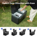 BougeRV New CRS 79 Quart 12V Dual Zone Car Fridge Freezer