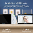 Babysense MaxView PRO: Video Baby Monitor with 2 Cameras, Non Wifi, Split Screen, Night Light & Sound Machine