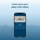 Guardería inteligente Babysense Safe Sleep: monitor de vídeo para bebés, detección de movimiento respiratorio con alertas de seguridad, luz nocturna y máquina de sonido