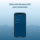 Guardería inteligente Babysense Safe Sleep: monitor de vídeo para bebés, detección de movimiento respiratorio con alertas de seguridad, luz nocturna y máquina de sonido