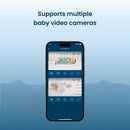 Guardería inteligente Babysense Safe Sleep: monitor de vídeo para bebés, detección de movimiento respiratorio con alertas de seguridad, luz nocturna y máquina de sonido