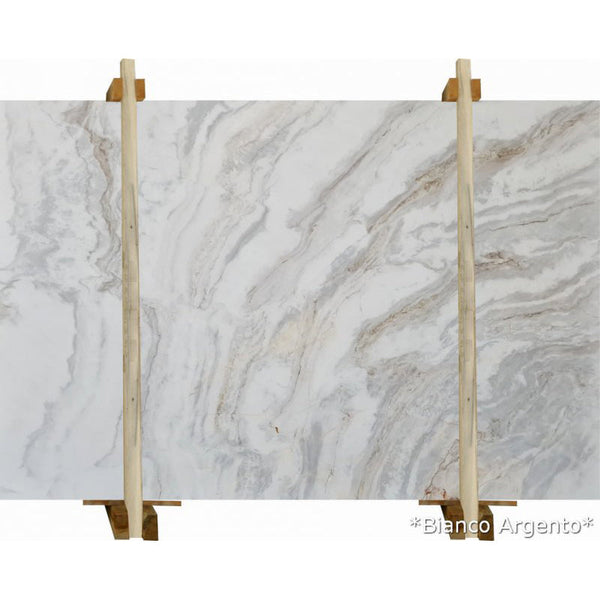 Bianco Argento White Bookmatching Marble Slabs Polished - Livfloors Collection