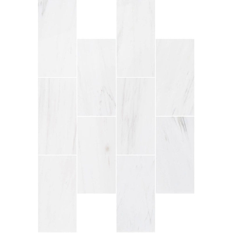 Bianco Dolomite Marble Tile Honed-Wall Collection - Livfloors Collection