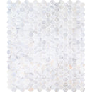 Bianco Ibiza White Marble Tumbled Mosaic Floor and Wall Tile - Livfloors Collection