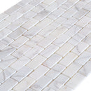 Bianco Ibiza White Marble Tumbled Mosaic Floor and Wall Tile - Livfloors Collection