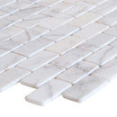 Bianco Ibiza White Marble Tumbled Mosaic Floor and Wall Tile - Livfloors Collection