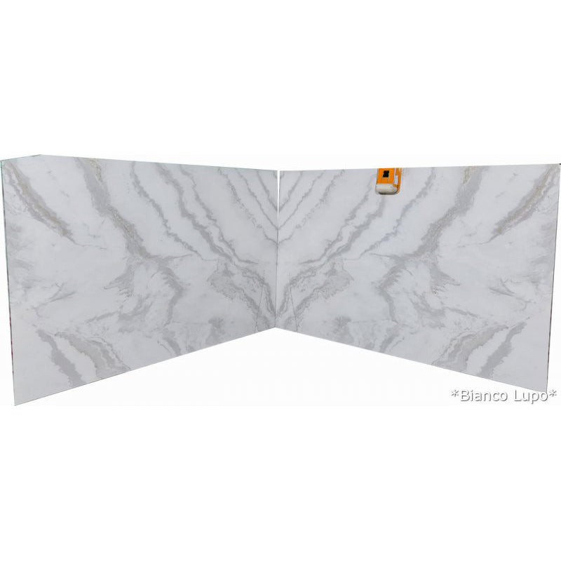 Bianco Lupo White Bookmatching Marble Slabs Polished - Livfloors Collection