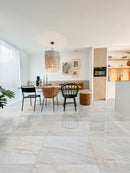 Bianco Venato Exotic Marble Polished Floor and Wall Tile - Large Format - Livfloors Collection