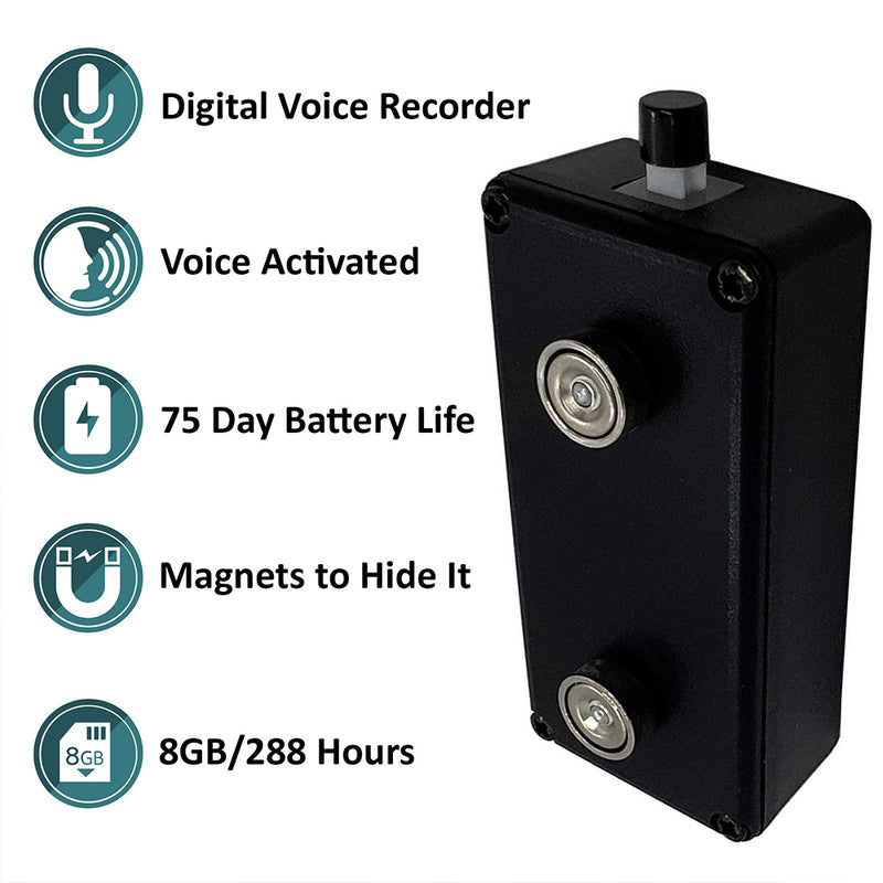 PBN - TEC Black Vox Internal Mic long Life Audio Recorder 8GB