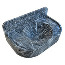 Bursa Gray Marble Wall-Mount Bathroom Sink with 6" Backsplash (W)16" (L)27" (H)6"