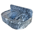 Bursa Gray Marble Wall-Mount Bathroom Sink with 6" Backsplash (W)16" (L)27" (H)6"