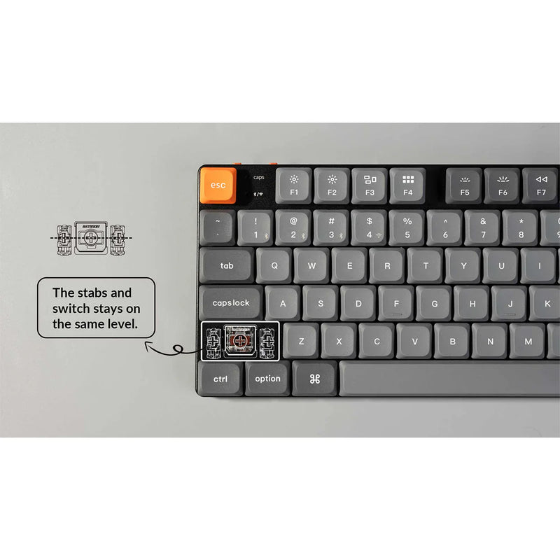 Keychron Keyboard Red Keychron K5 Max Swappable Gateron RGB Backlight Red Switch Keyboard