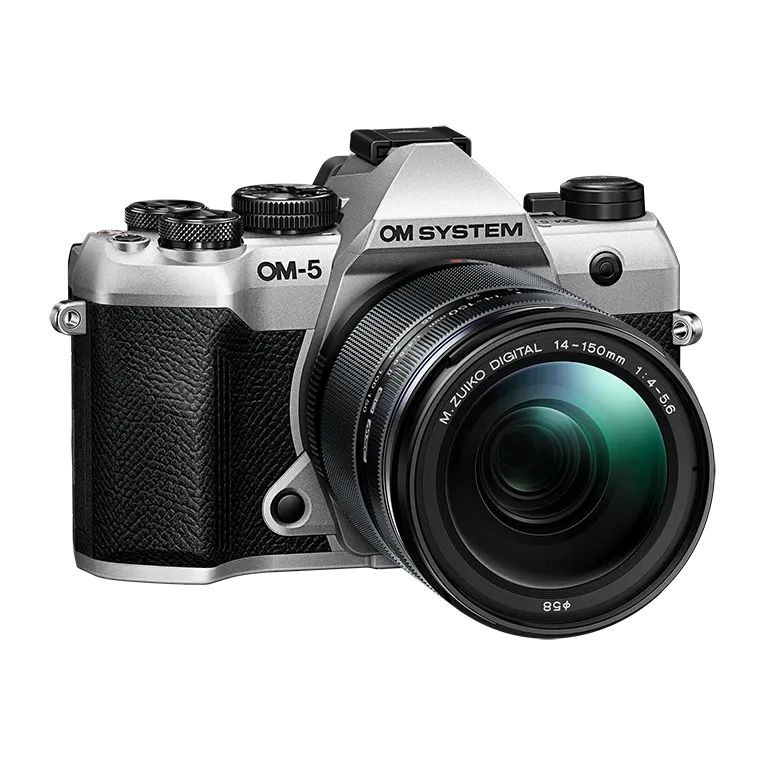 【動作確認済】 Olympus OM-4 G05-1114-101-5v OM System OM-5 Mark II SLV w/ M.ZUIKO DIGITAL 14-150mm f4.0-5.6 II