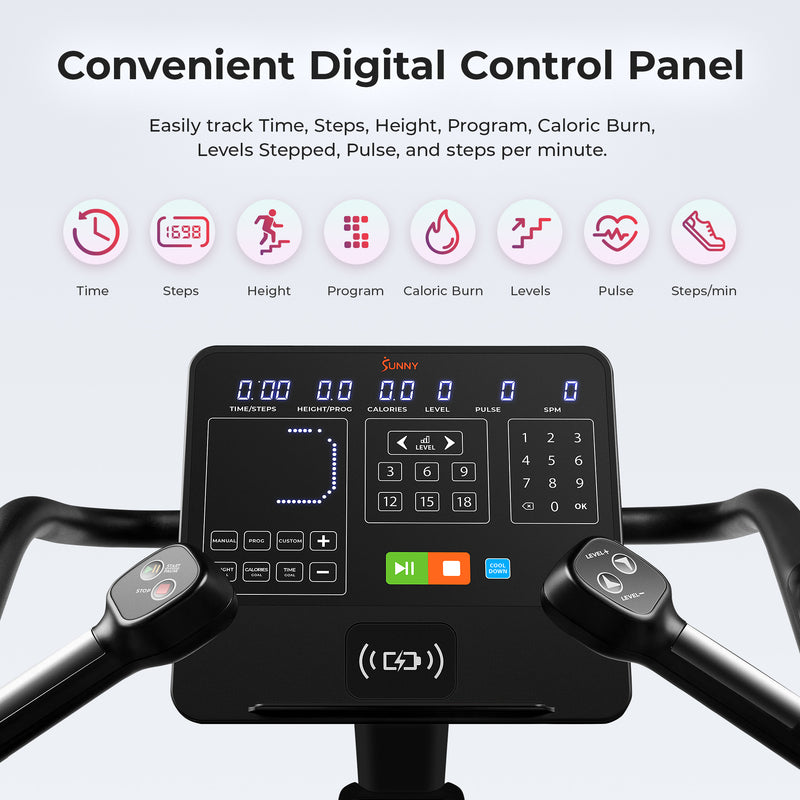 Stepper para subir escaleras de primera calidad Sunny Health &amp; Fitness - SF-X7300