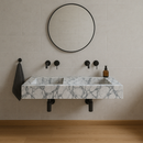 Calacatta Viola Marble Bathroom Double Sink Vanity (W)22" (L)67" (H)8"