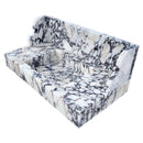 Calacatta Viola Marble Wall-mount Bathroom Sink with 10" Backsplash (W)20" (L)40" (H)6"