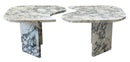 Calacatta Viola Marble Designer Coffee Table Polished Set of 2
