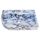 Calacatta Viola Marble Wall-mount Bathroom Rectangular Corner Sink (W)16" (L)24" (H)4"