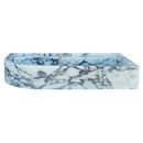 Calacatta Viola Marble Wall-mount Bathroom Rectangular Corner Sink (W)16" (L)24" (H)4"
