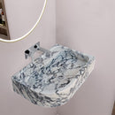 Calacatta Viola Marble Wall-mount Bathroom Rectangular Corner Sink (W)16" (L)24" (H)4"