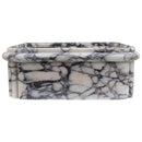 Calacatta Viola Marble Wall-Mount Square Fluted Bathroom Sink (W)16" (L)16" (H)6"