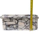 Calacatta Viola Marble Wall-Mount Square Fluted Bathroom Sink (W)16" (L)16" (H)6"