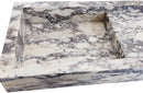 Calacatta Viola Marble Double Bathroom Sink Polished (W)19" (L)53" (H)6"