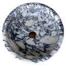 Calacatta Viola Marble Fluted Above-vanity Bathroom Sink Polished