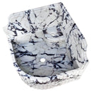 Calacatta Viola Marble Wall-mount Bathroom Corner Sink Fluted with 8" Backsplash