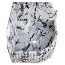 Calacatta Viola Marble Wall-mount Bathroom Corner Sink Fluted with 8" Backsplash
