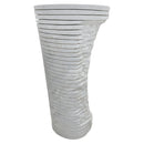 Carrara White Marble Designer Pedestal Stand-Alone Sink (W)16" (L)16" (H)36"