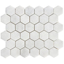 Carrara White Marble Hexagon 2" Polished Mosaic Floor and Wall Tile - Livfloors Collection