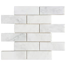 Carrara White Marble Polished Mosaic Floor and Wall Tile - Livfloors Collection