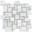 Carrara White Mini Versailles Pattern Mosaic Floor and Wall Tile - Livfloors Collection
