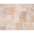 Classic Beige Travertine Tiles Antique Pattern Brushed and Chiseled - Livfloors Collection