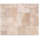 Classic Beige Travertine Tiles Antique Pattern Brushed and Chiseled - Livfloors Collection