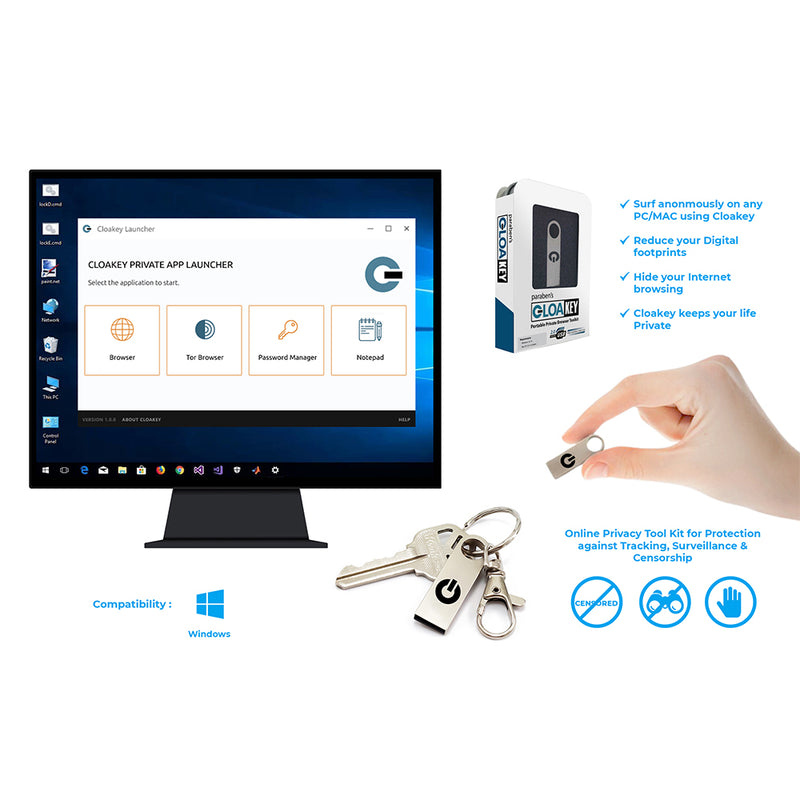 PBN - Navegador de privacidad USB Cloakey de TEC