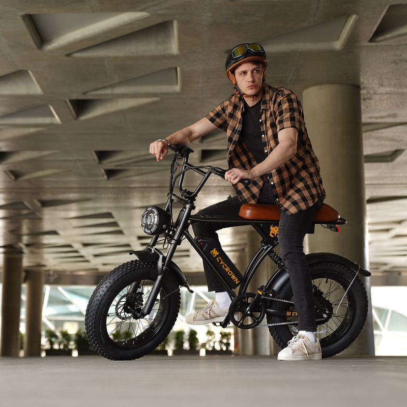 CycRun Vintage Moped Electric Bike